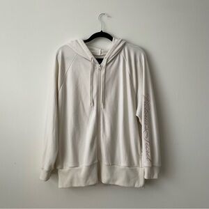 Victoria’s Secret Cream Zip-Up Hoodie with Sleeve Detail